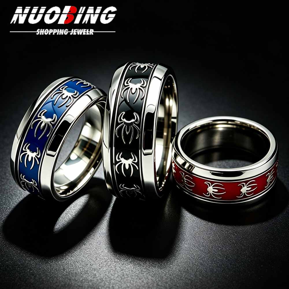 Initial Ring Custom - Cincin Laba-laba Punk Vintage Baru dari
