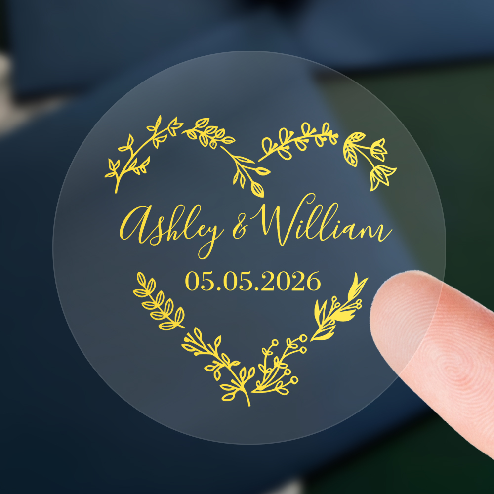 Personalised Candle Label - 50 Buah Stiker Pernikahan yang Dipersonalisasi,