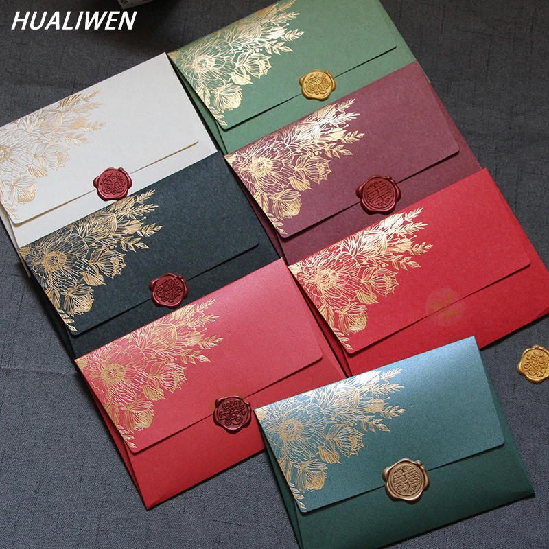 Wax Seal Letter Kit - 10 buah/paket amplop kertas mutiara kelas