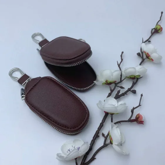 Monogram Keychain Leather - Dompet Kunci Mobil Kulit PU dengan