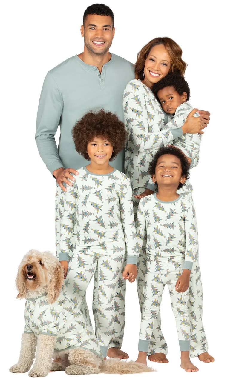 Family Tree Print - Set Piyama Serasi Ibu Anak Perempuan