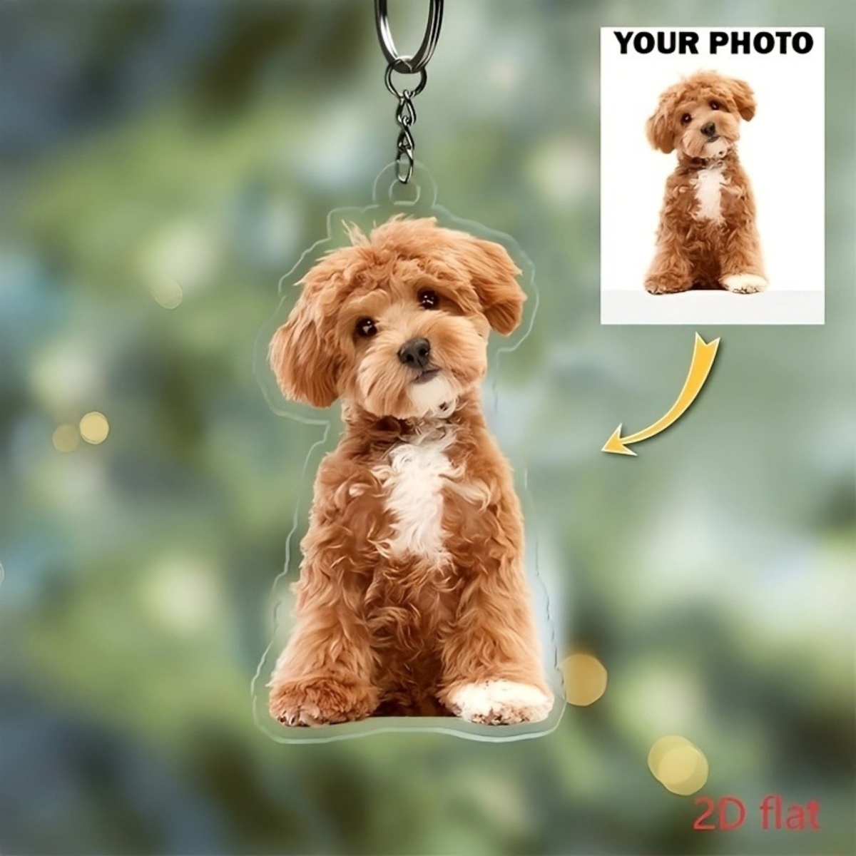 Pet Portrait Custom - Gantungan Kunci Foto Kustom – Gantungan