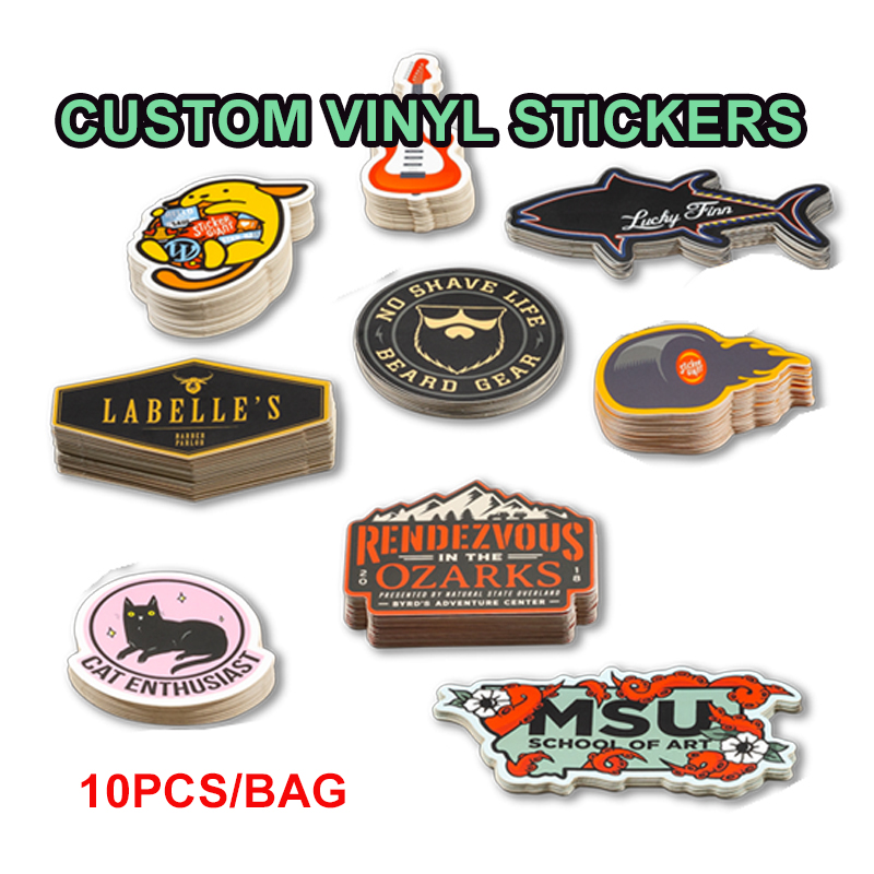 Custom Photo Book - 10 Buah Label Stiker Vinil Kustom