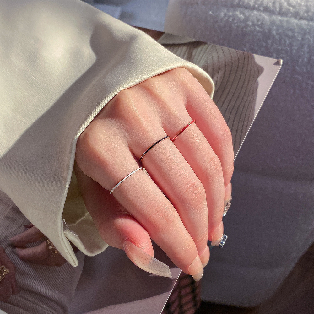 Initial Ring Custom - Cincin Tipis 1Mm Warna Rose Gold