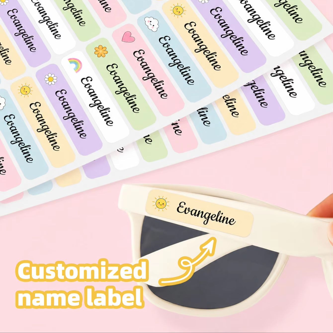 Personalized Name Box - 1-300PCS Stiker Nama Kustom yang Dipersonalisasi,