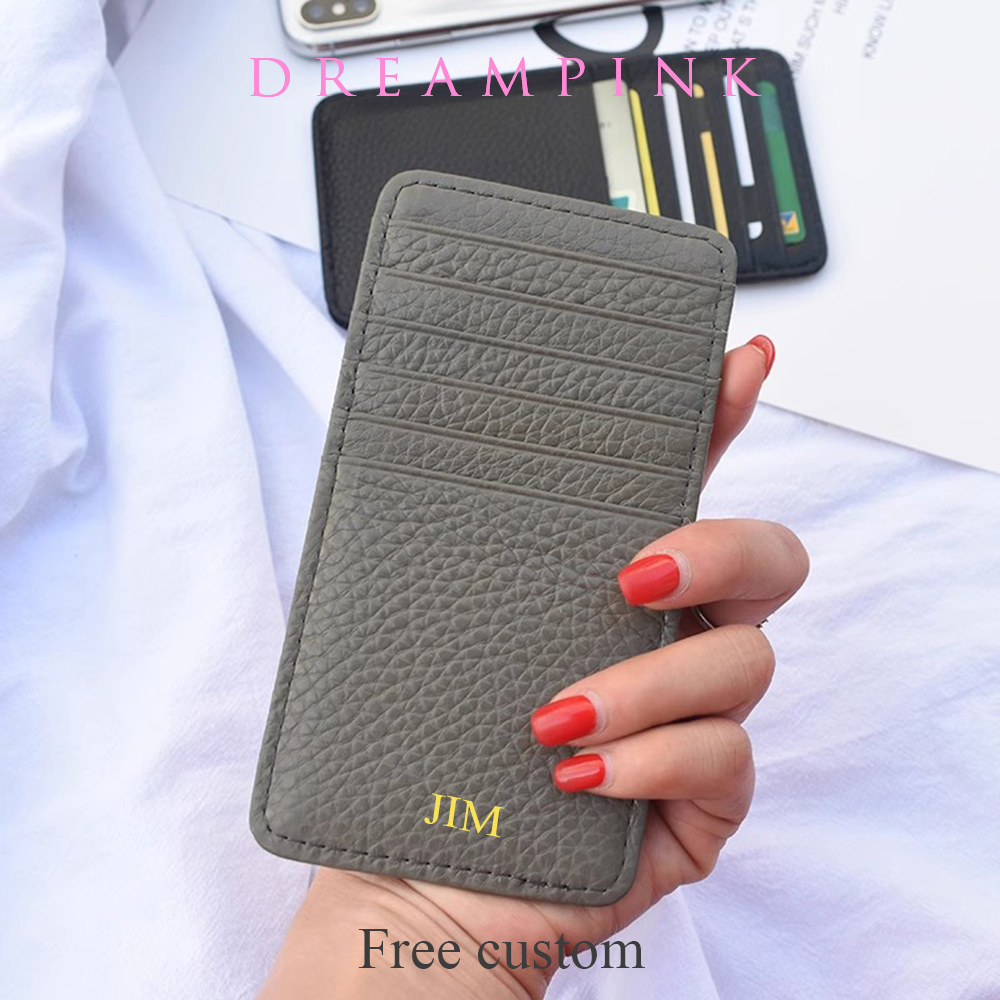 Personalized Name Box - Dompet kulit sapi inisial nama kustom