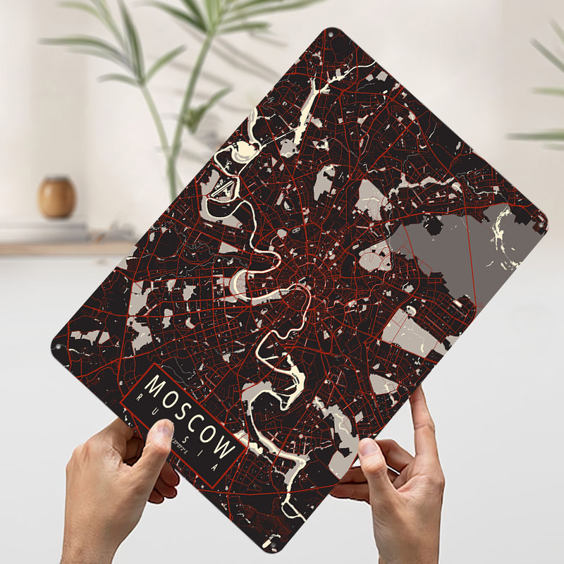 Poster Logam Vektor Peta Kota  - Custom Map Poster ulasan dan harga