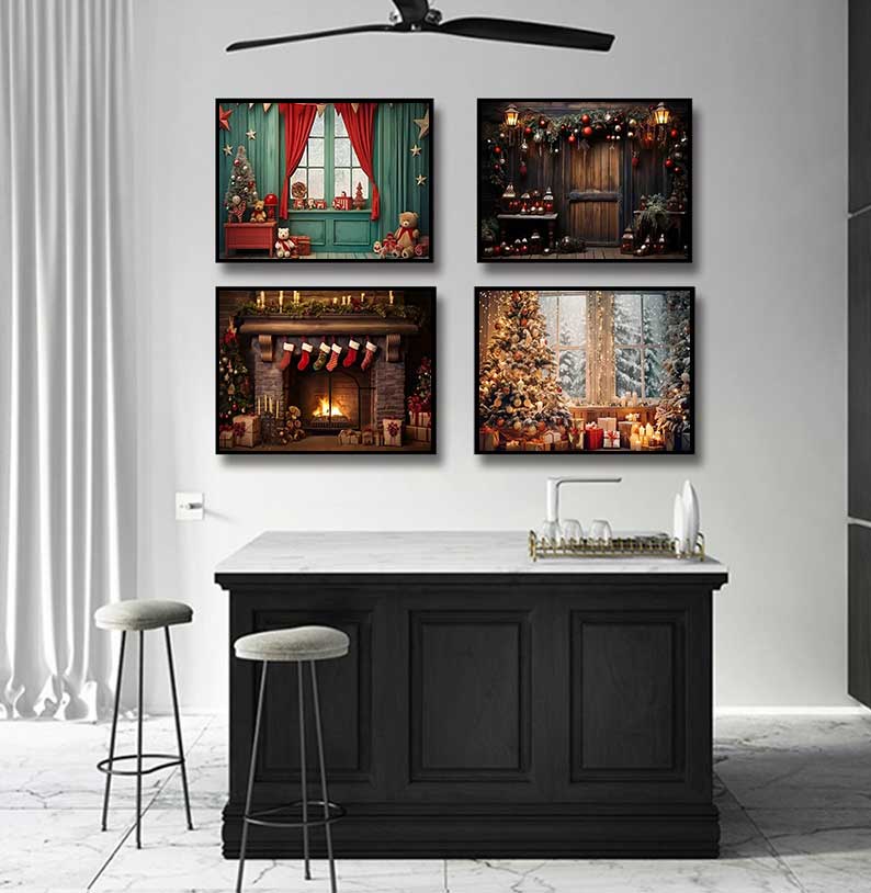 1 Buah Poster Natal Besar Tanp - Family Tree Print ulasan dan harga
