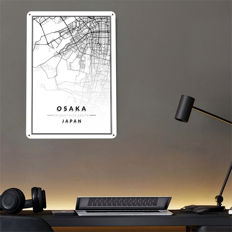 Poster Cetak Tekstur 3D Peta O - Custom Map Poster ulasan dan harga