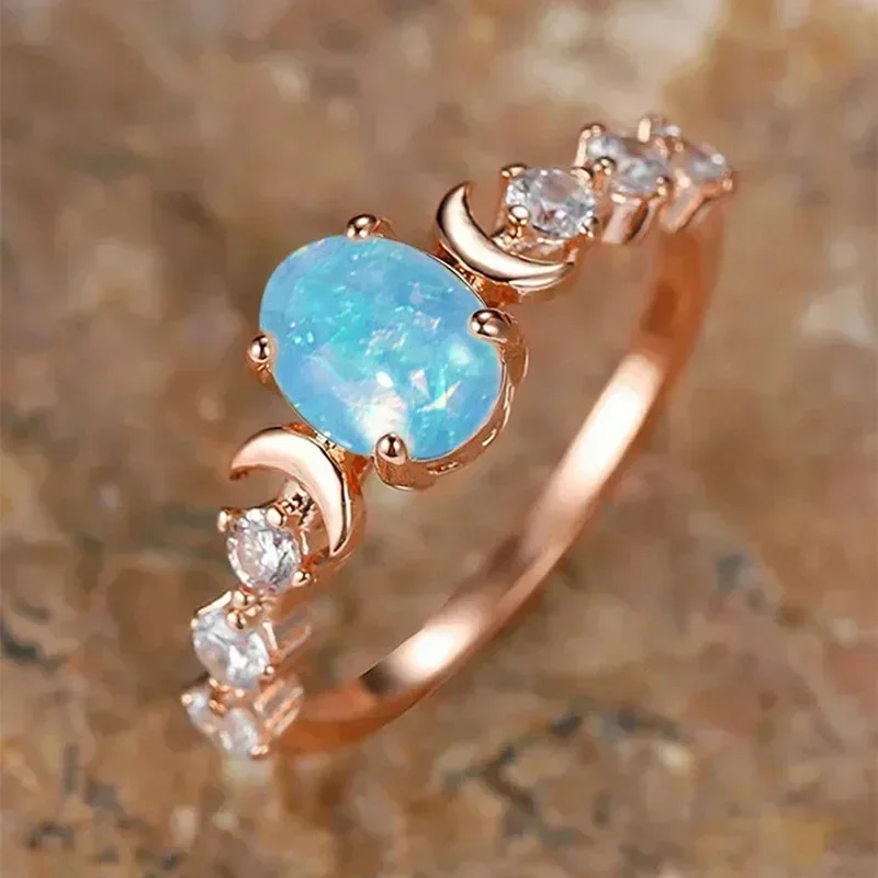 Cincin Bulan Melengkung Batu B - Custom Night Sky ulasan dan harga
