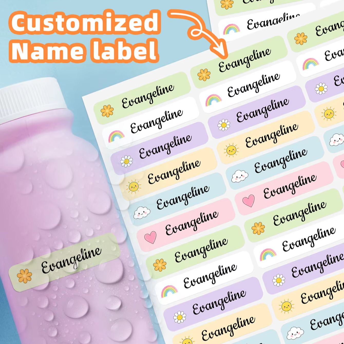 1-220PCS Stiker Nama Kustom ya - Personalized Name Box ulasan dan harga