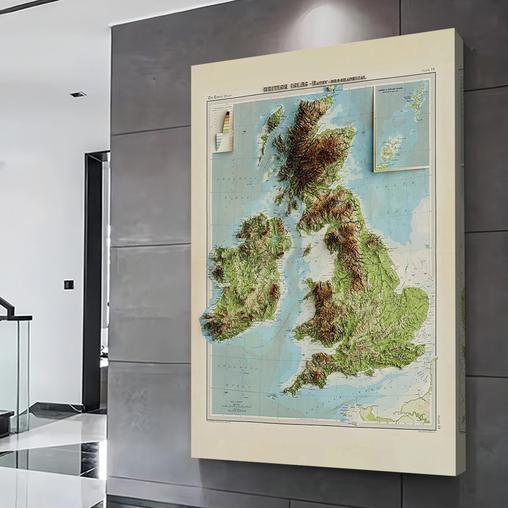 Peta Relief 3D dari Poster Cet - Custom Map Poster ulasan dan harga