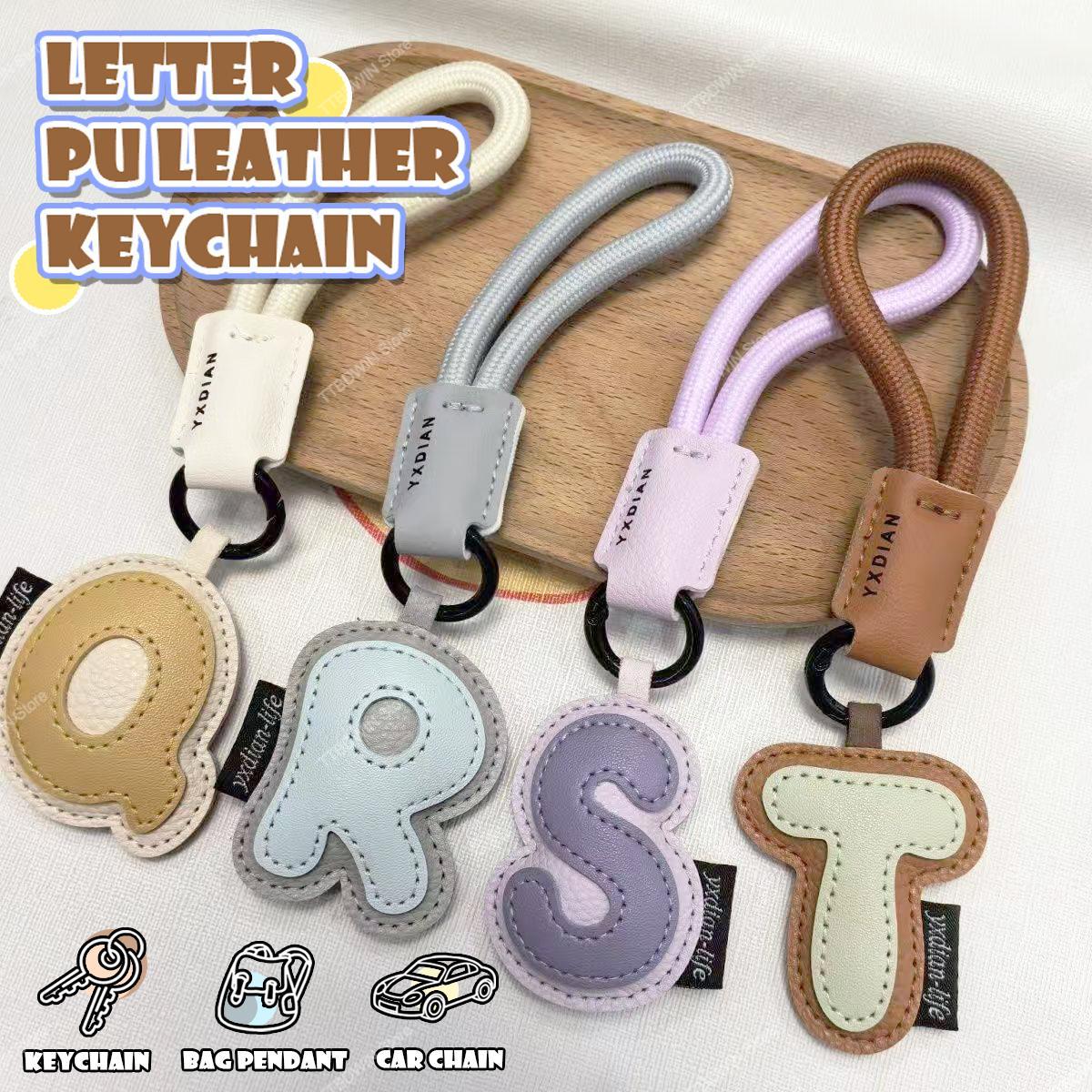 26 Alfabet Gantungan Kunci Kul - Monogram Keychain Leather ulasan dan harga