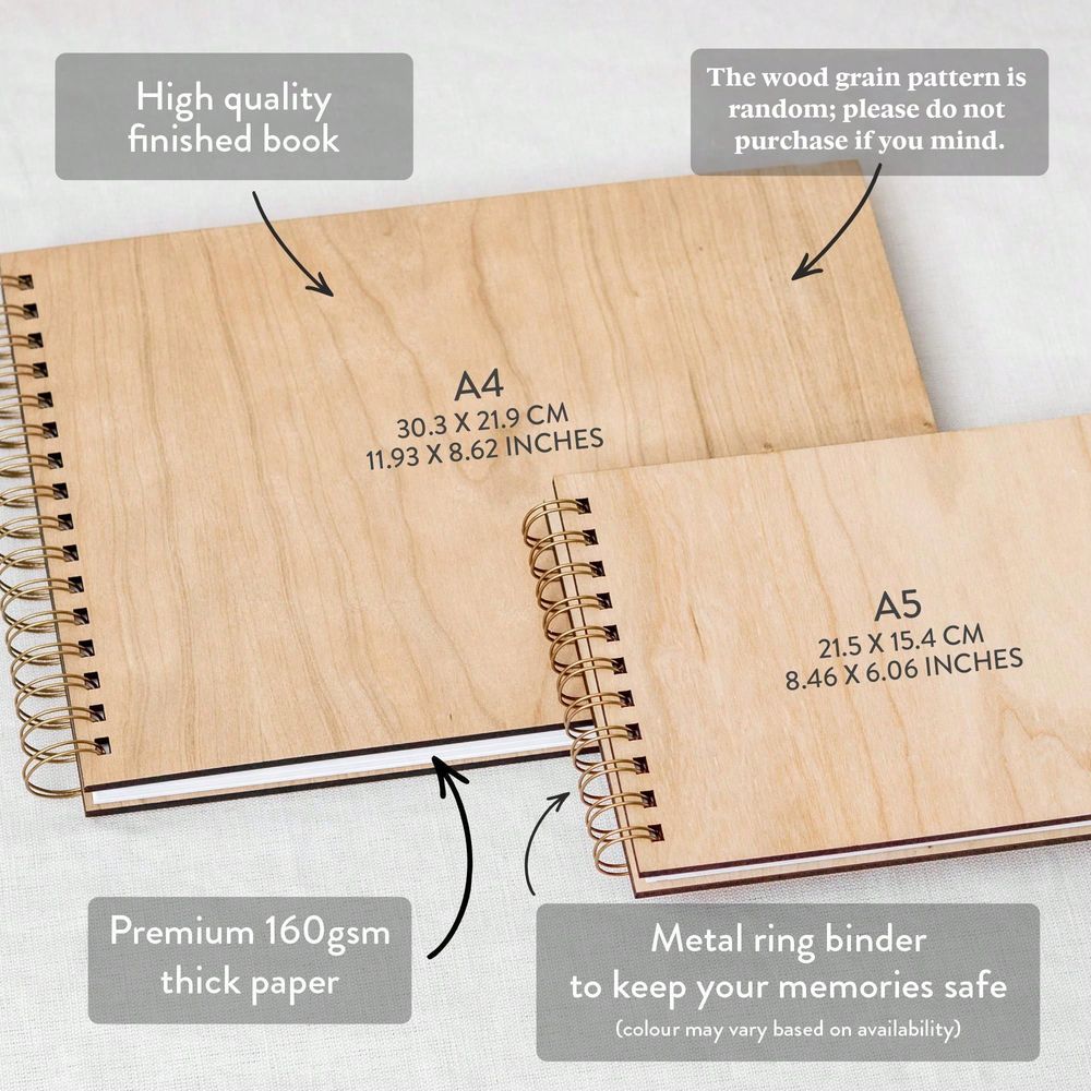 Buku Tamu Pernikahan Kayu A4 A - Custom Photo Book ulasan dan harga