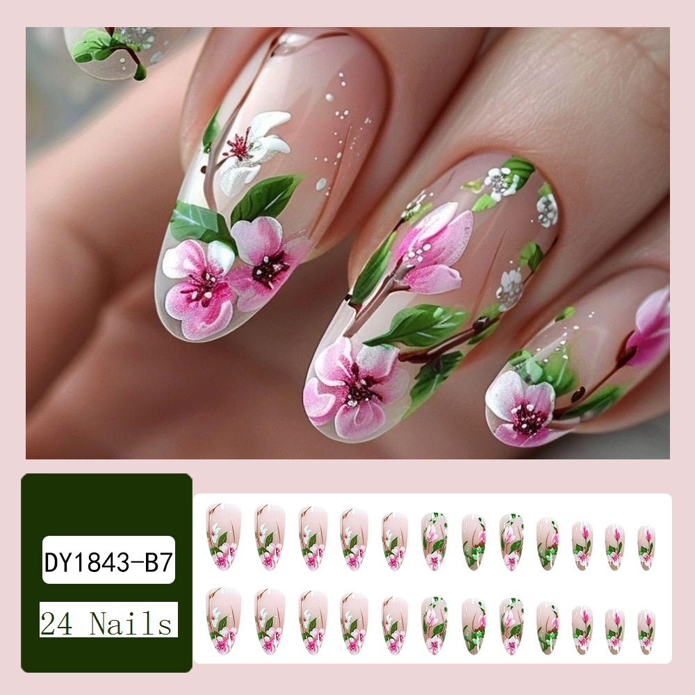 Kuku palsu bunga 3D tekan Almo - Pressed Flower Art ulasan dan harga