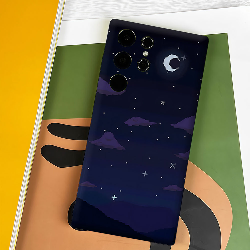 Casing Ponsel Pixel Night Sky  - Custom Night Sky ulasan dan harga