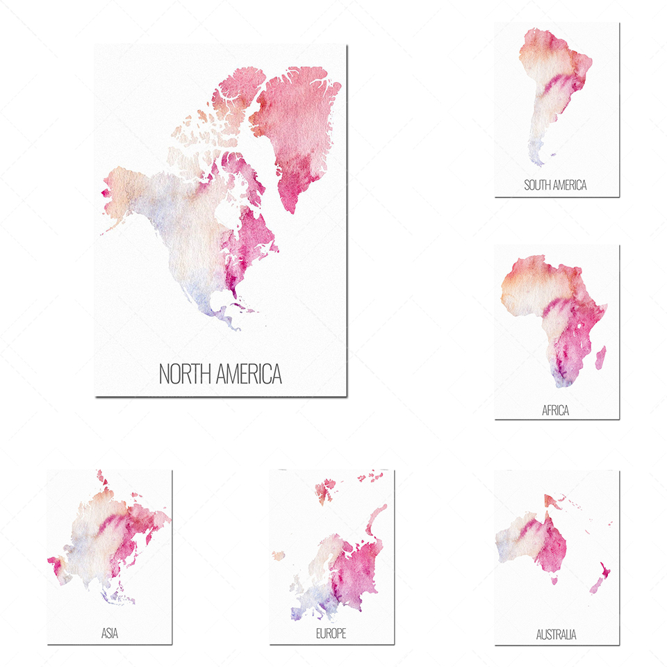 Set poster 6 benua, peta Ameri - Custom Star Map ulasan dan harga