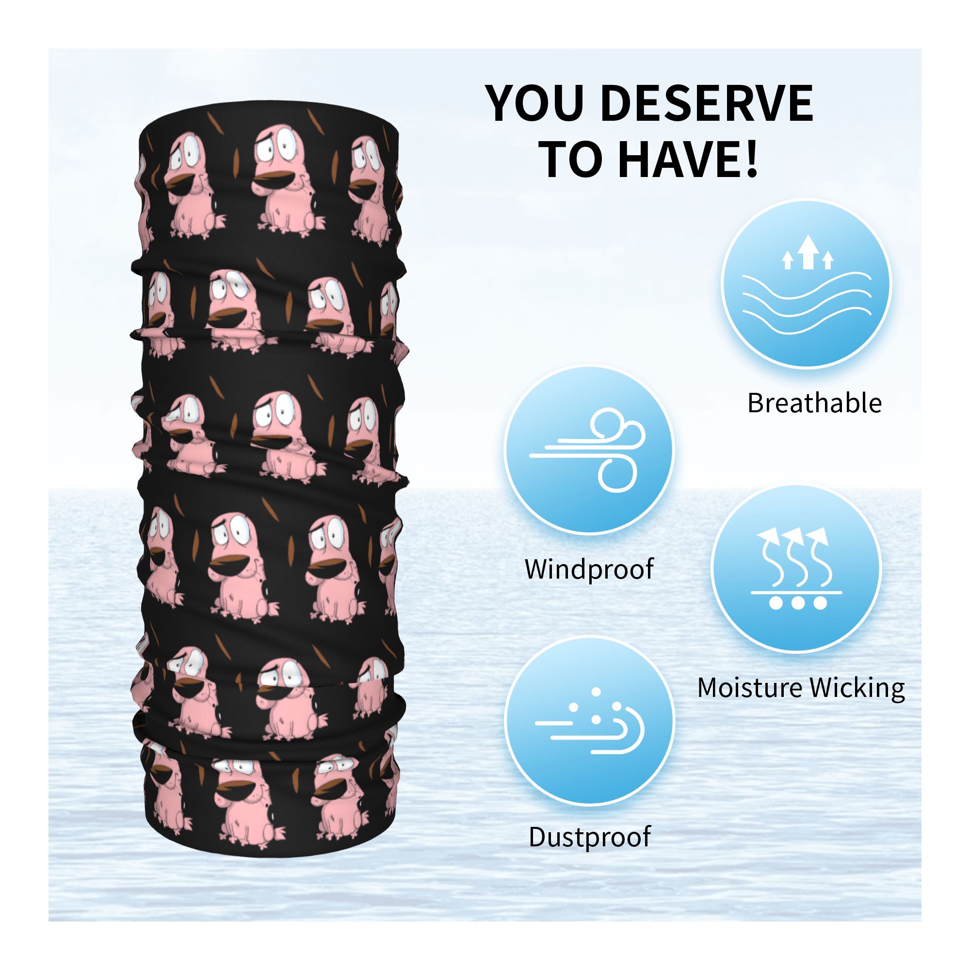 Penutup Kepala & Leher Motif K - Pet Portrait Custom ulasan dan harga