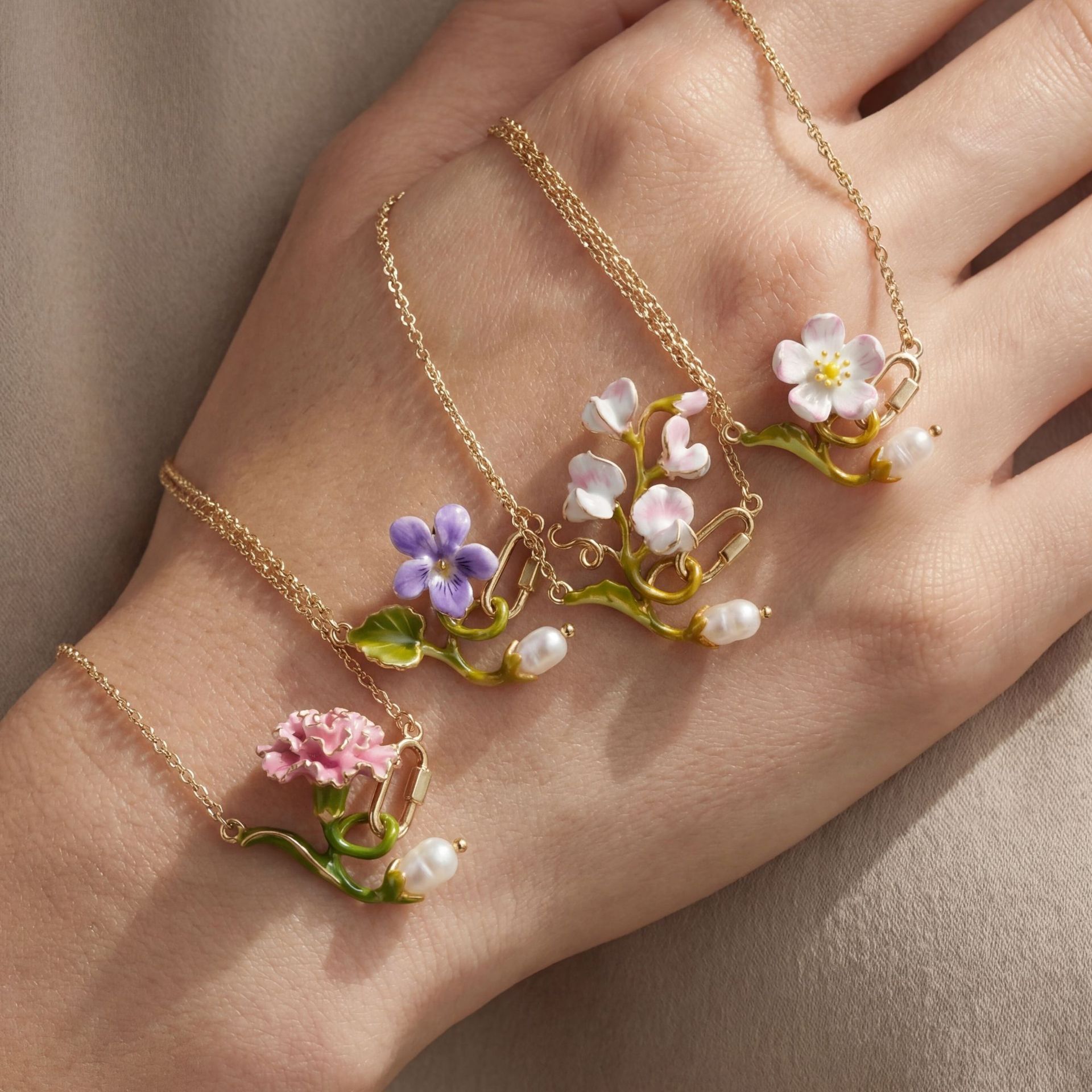 Kalung Bunga Kelahiran 12 Bula - Birth Flower Necklace ulasan dan harga