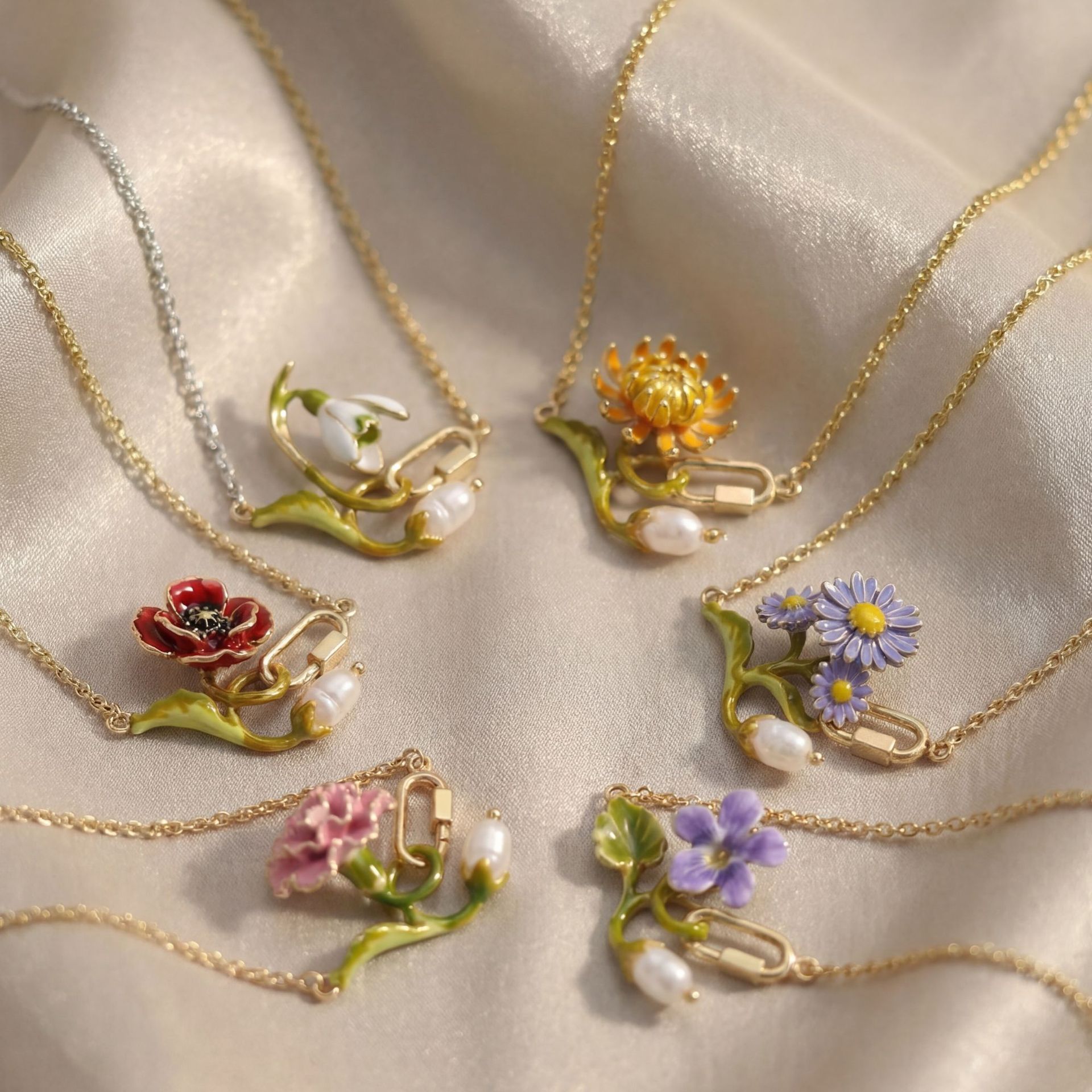 Kalung Bunga Kelahiran 12 Bula - Birth Flower Necklace ulasan dan harga