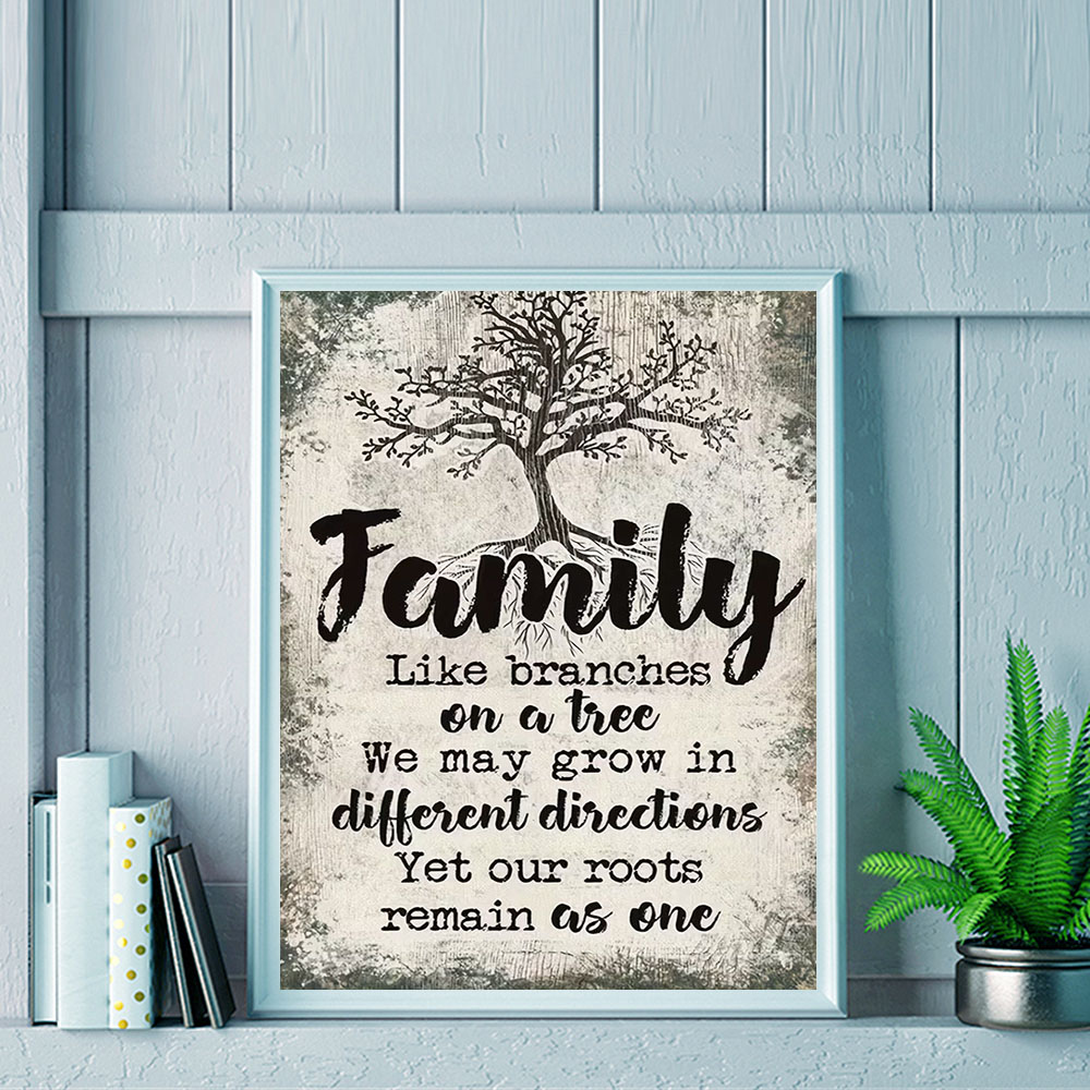 HUACAN 11CT Kit Lengkap Sulama - Family Tree Print ulasan dan harga