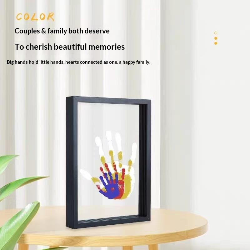 1Set Bingkai Foto Jejak Tangan - Engraved Wood Frame ulasan dan harga