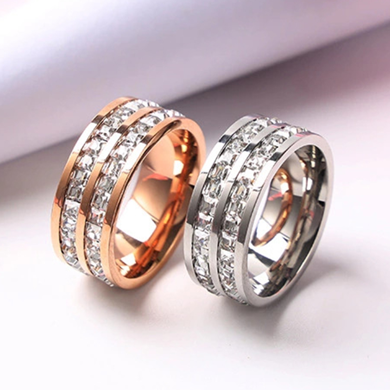 Cincin warna emas mawar mewah  - Initial Ring Custom ulasan dan harga