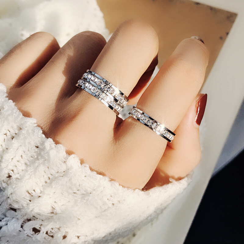 Cincin warna emas mawar mewah  - Initial Ring Custom ulasan dan harga