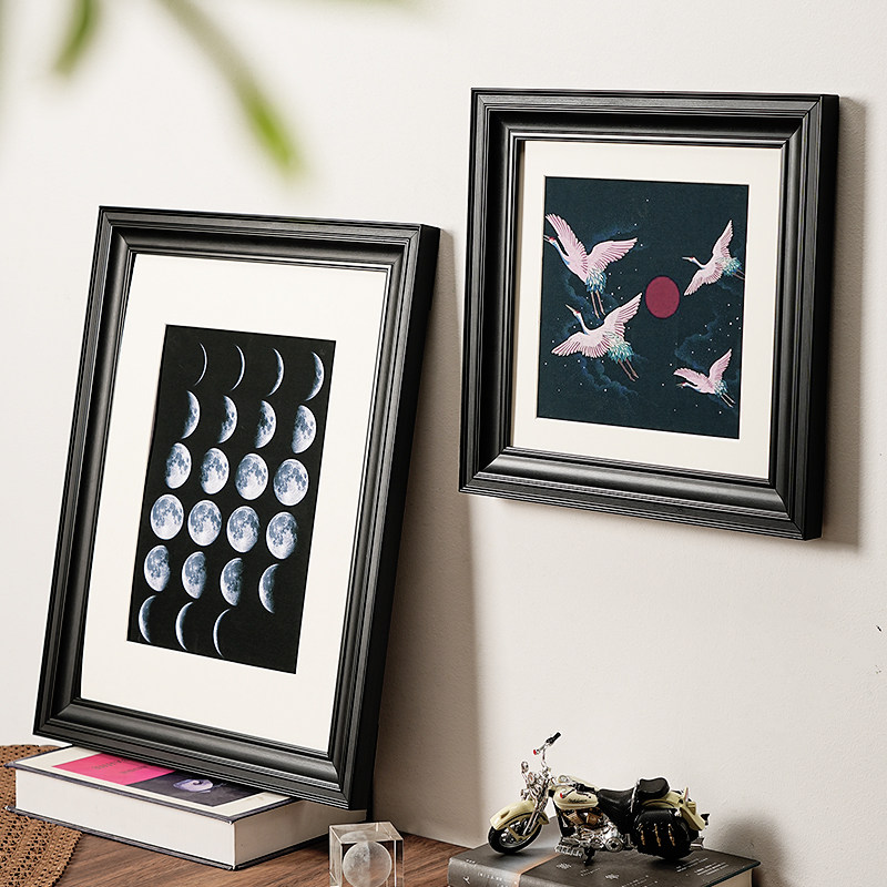 Bingkai Foto Kayu Solid Hitam  - Engraved Wood Frame ulasan dan harga