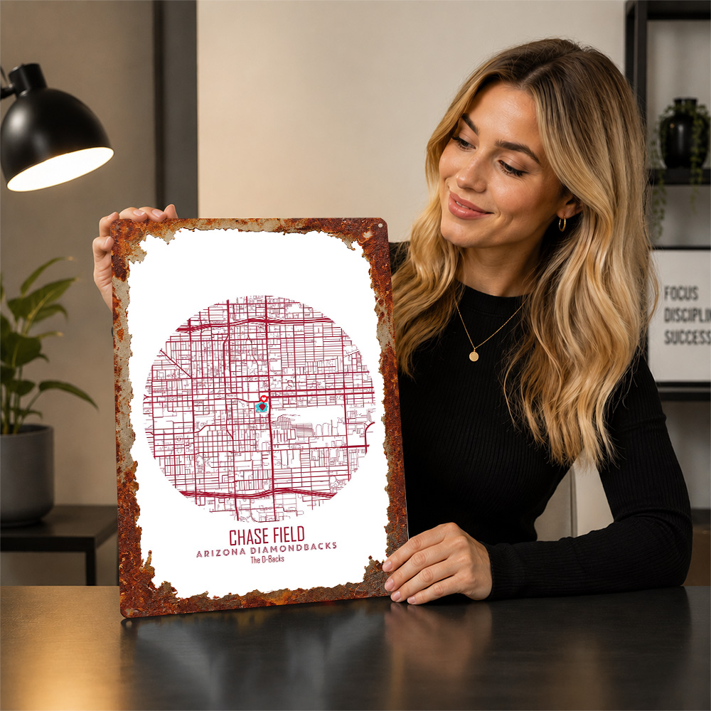 Peta Stadion Chase Field Poste - Custom Map Poster ulasan dan harga